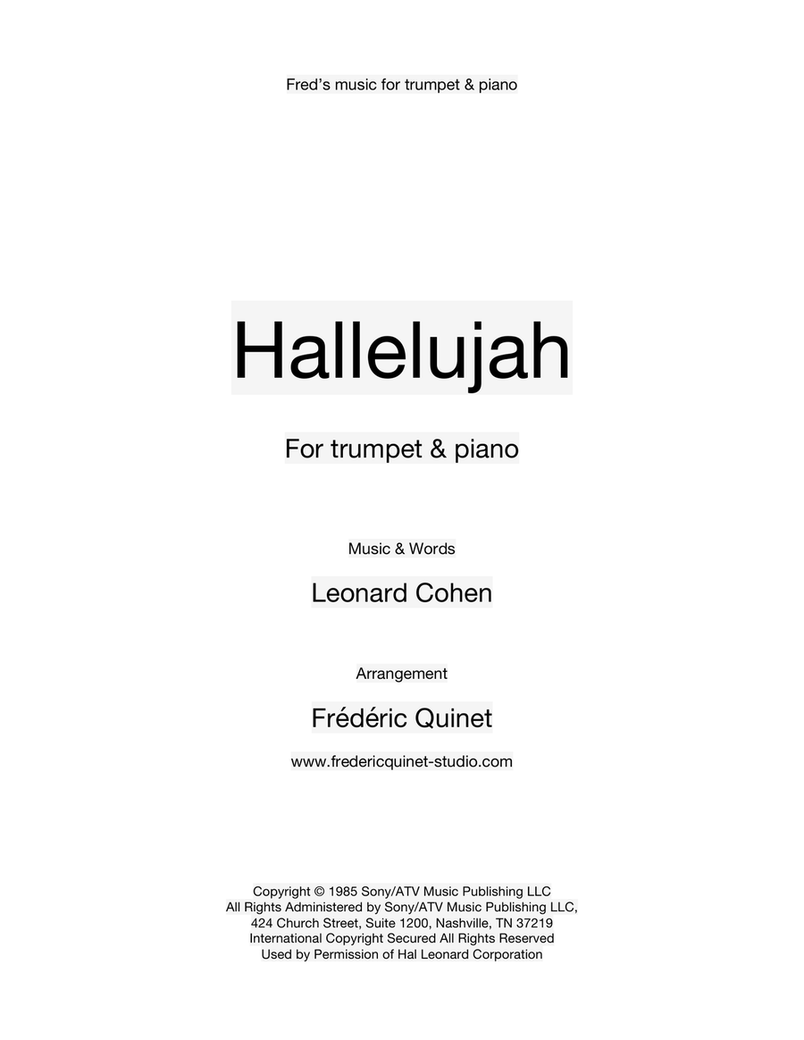 Hallelujah Trumpet Solo scores gallery preview page 1