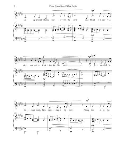 Come Every Soul (for solo voice and keyboard) from "Hymn Texts With Teaching Tunes" image number null