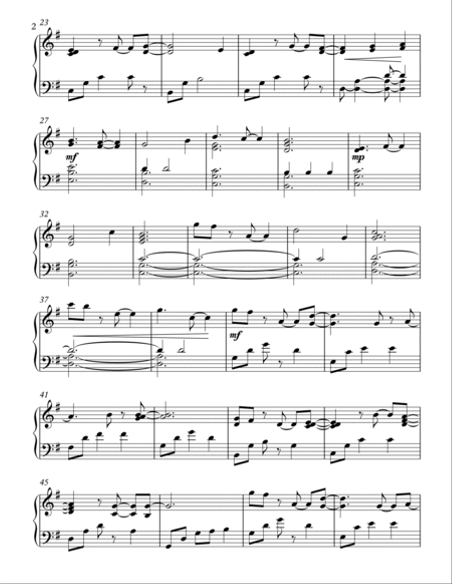 For the Beauty of the Earth Piano Solo scores gallery preview page 3