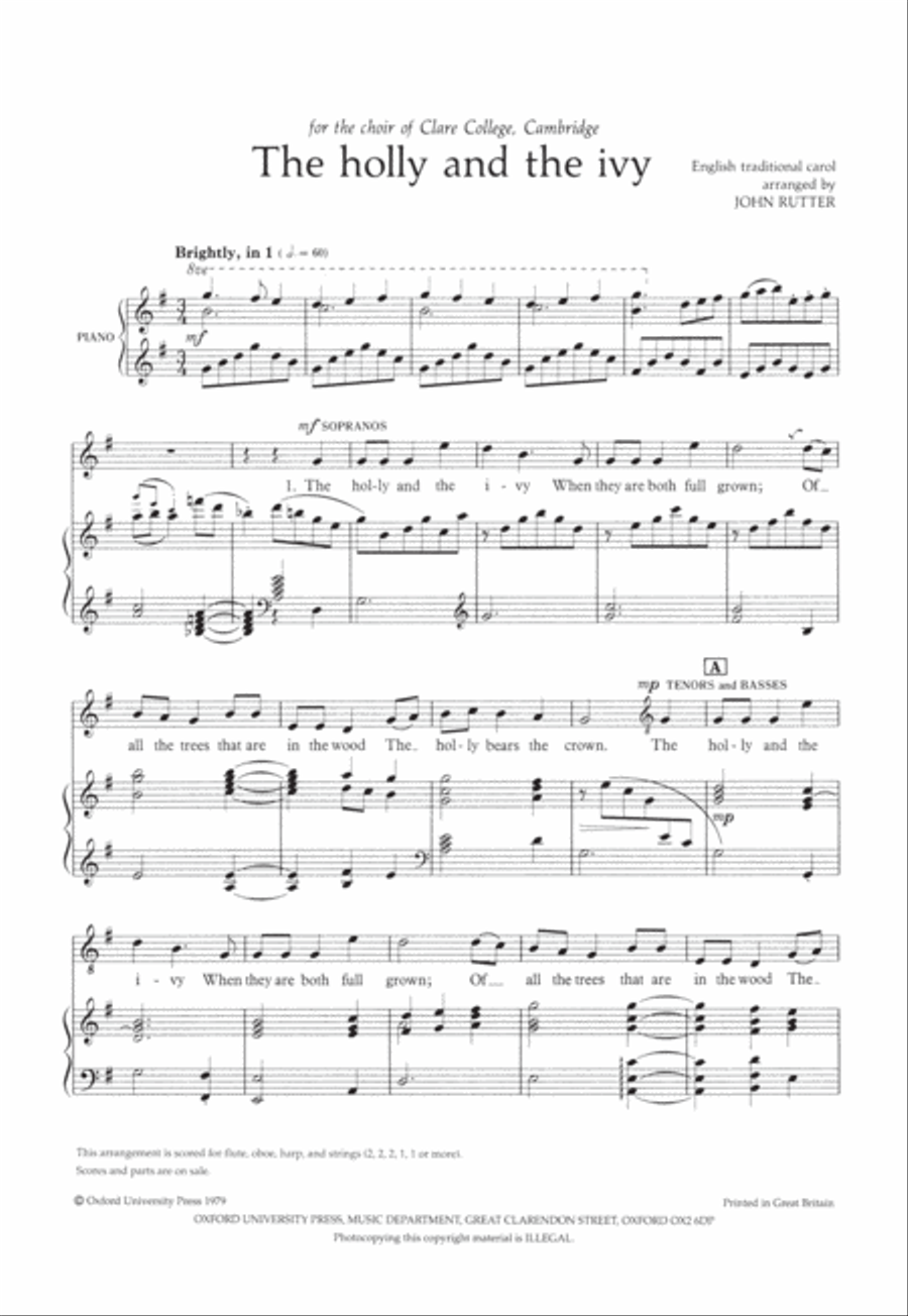The holly and the ivy The holly and the ivy 4-Part scores gallery preview page 2