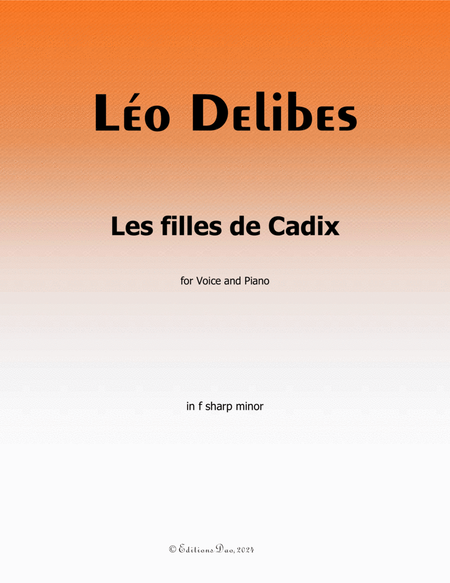 Les filles de Cadix, by Delibes, in f sharp minor