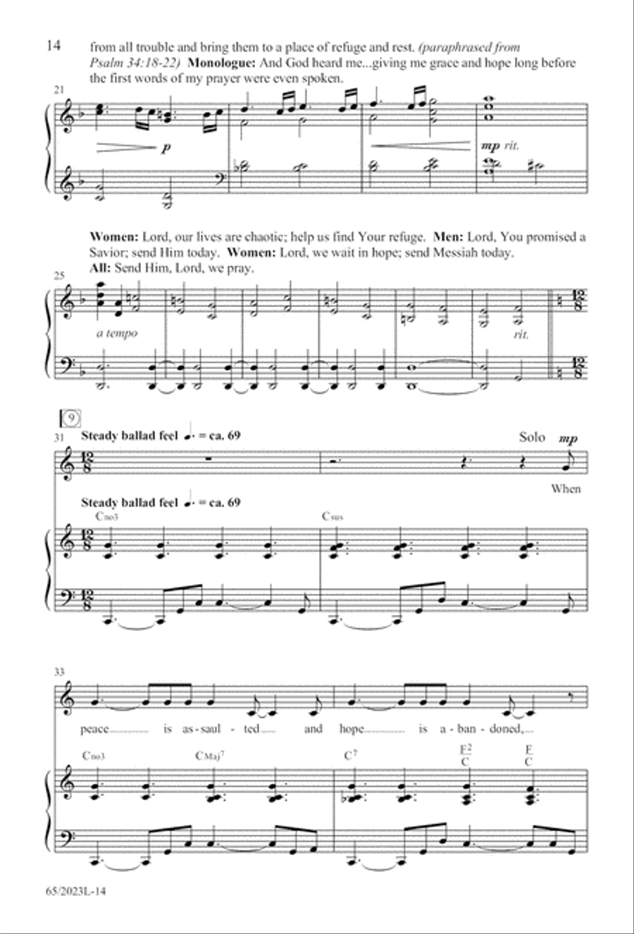 Child of Hope 4-Part scores gallery preview page 15