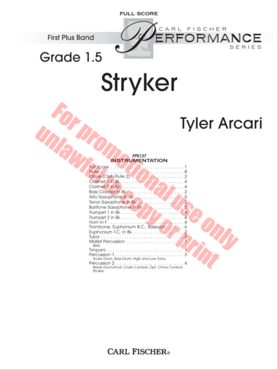 Stryker Concert Band scores gallery preview page 2