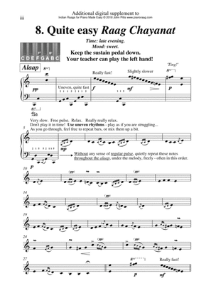 Quite Easy Raag Chayanat (Easy Raags for Piano Made Easy - additional digital supplement (8))