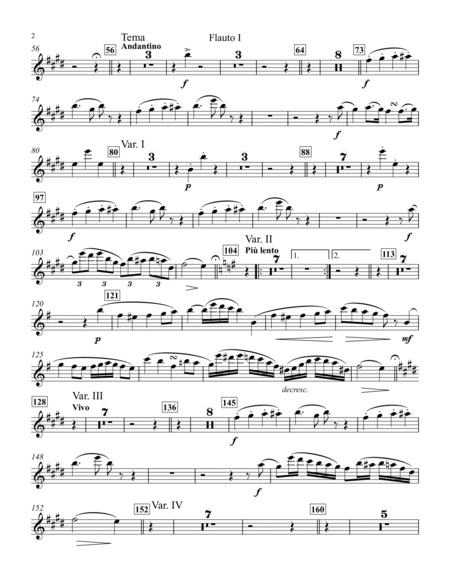 Variations on "Non piu mesta" for Flute and Orchestra - Set of Parts
