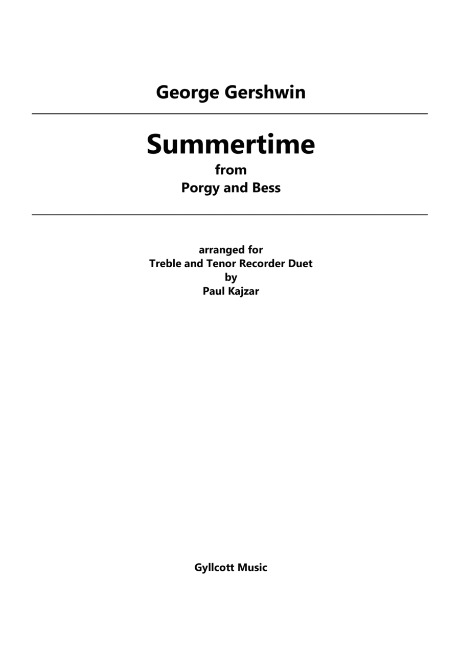 Summertime Woodwind Duet scores gallery preview page 1