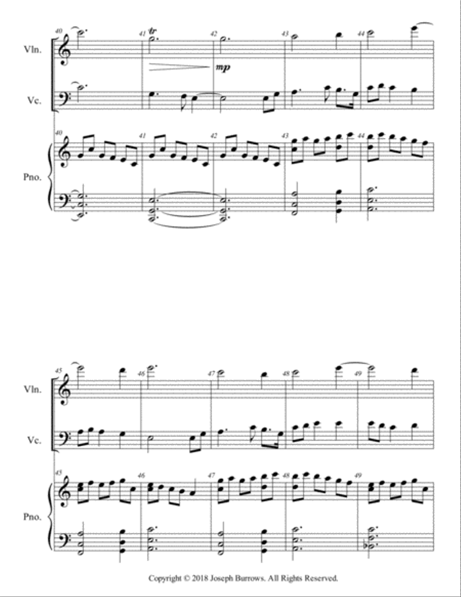 Thaxted by Gustav Holst - Violin, Cello and Piano Piano Trio scores gallery preview page 5