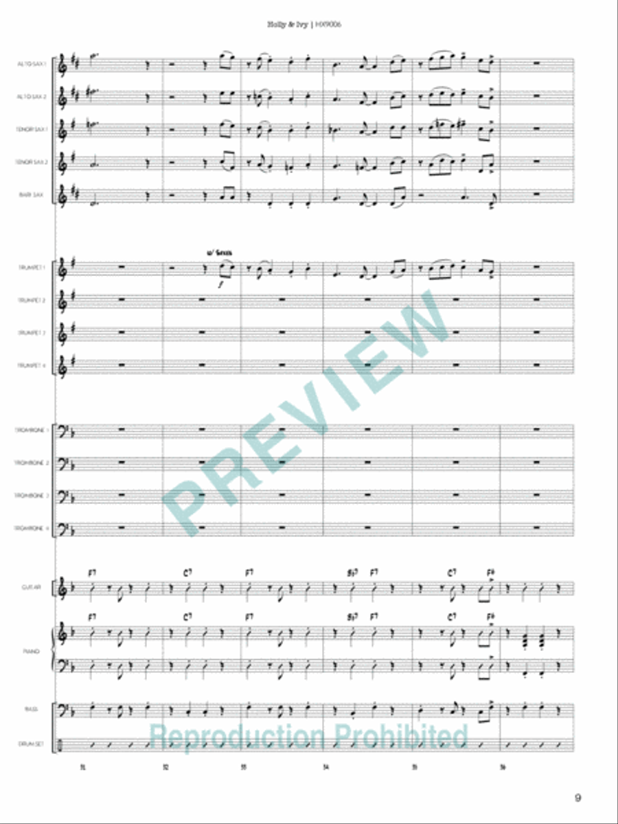 Holly & Ivy Holly & Ivy Jazz Ensemble scores gallery preview page 10