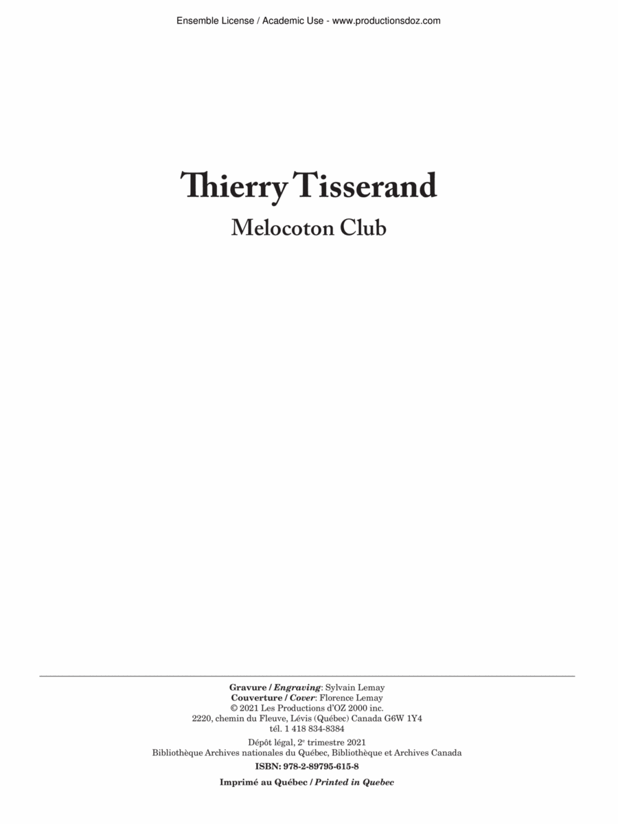 Melocoton Club Melocoton Club Guitar Ensemble scores gallery preview page 1