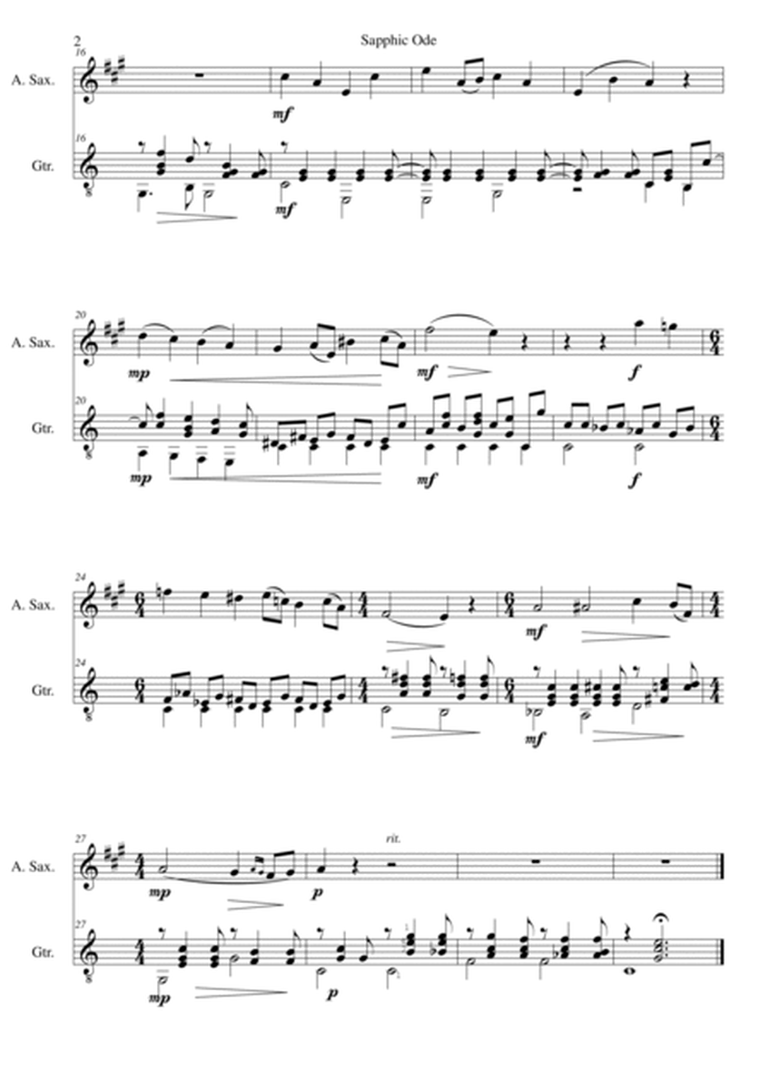 Sapphic Ode for alto saxophone and guitar image number null
