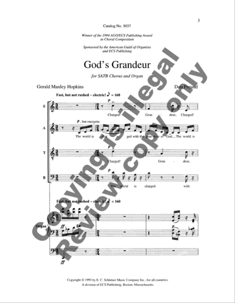 God's Grandeur God's Grandeur 4-Part scores gallery preview page 3