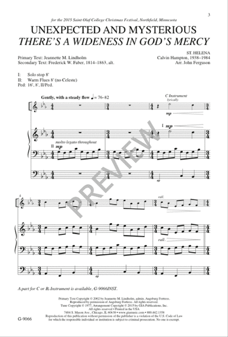 Unexpected and Mysterious 3-Part scores gallery preview page 4
