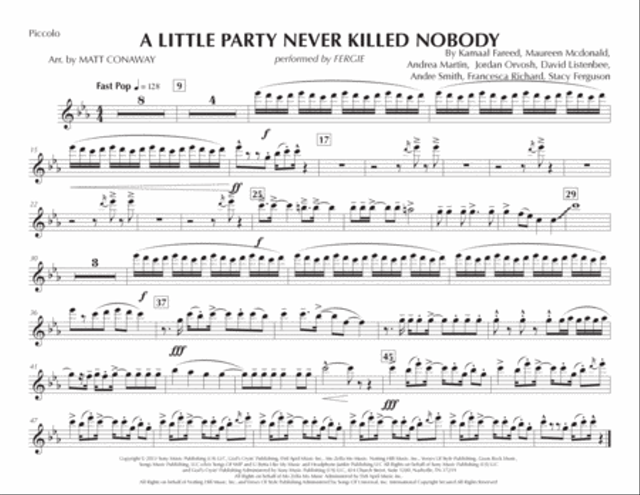 A Little Party Never Killed Nobody (all We Got) Marching Band scores gallery preview page 6