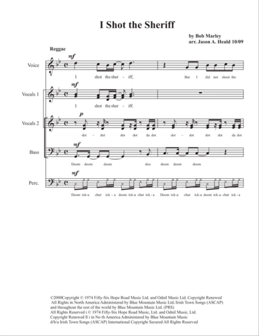 I Shot The Sheriff 4-Part scores gallery preview page 3
