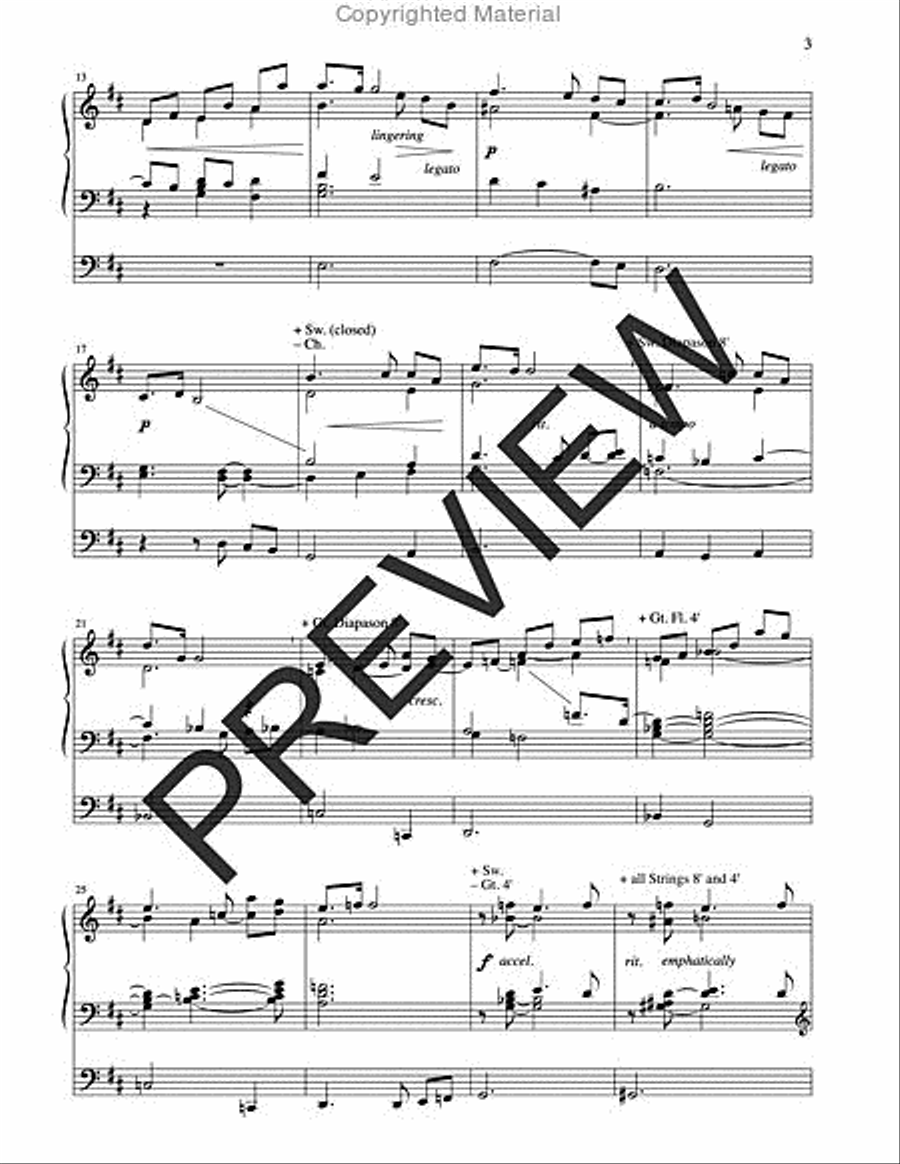 Three Psalm Preludes Organ scores gallery preview page 3