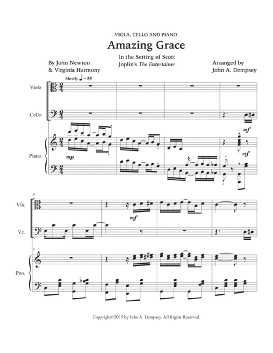 Amazing Grace / The Entertainer (Trio for Viola, Cello and Piano) image number null