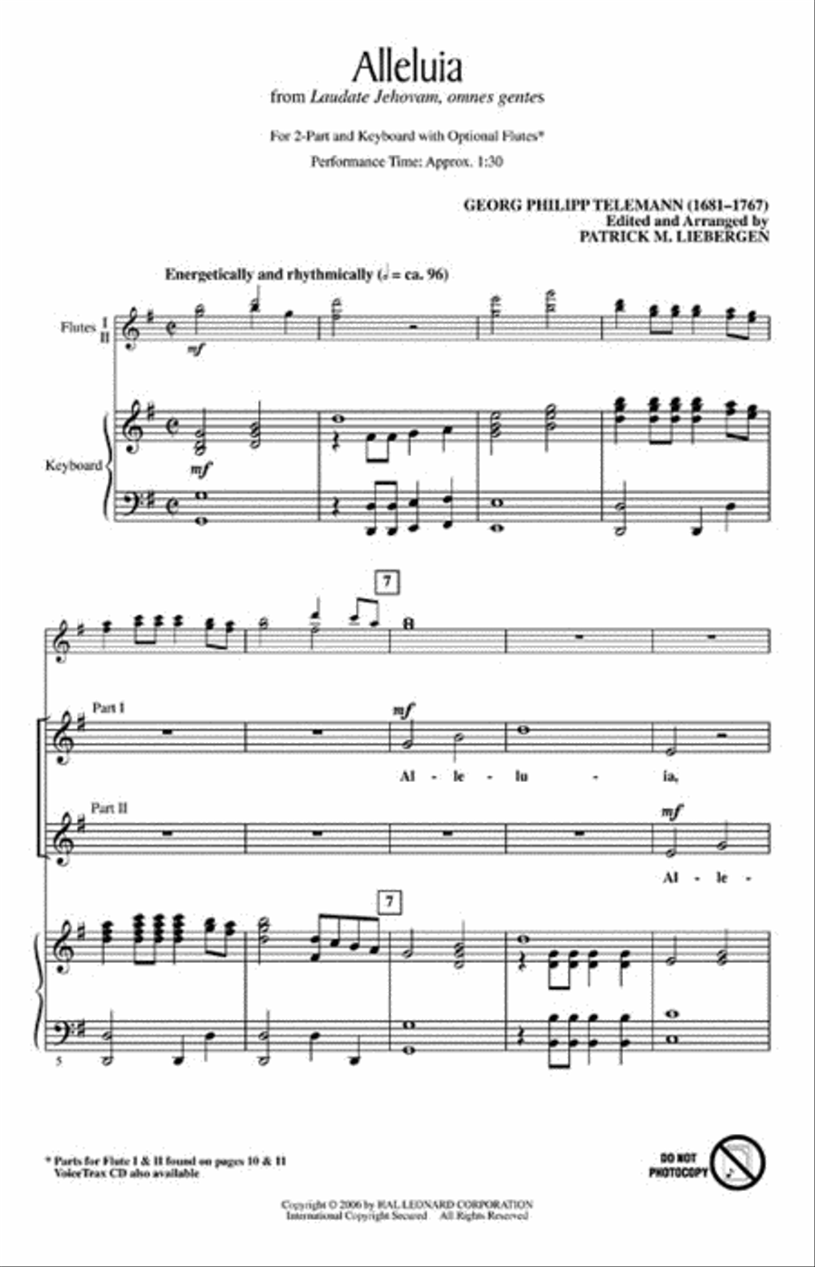 Alleluia (from Laudate Jehovam, omnes gentes) Choir scores gallery preview page 2