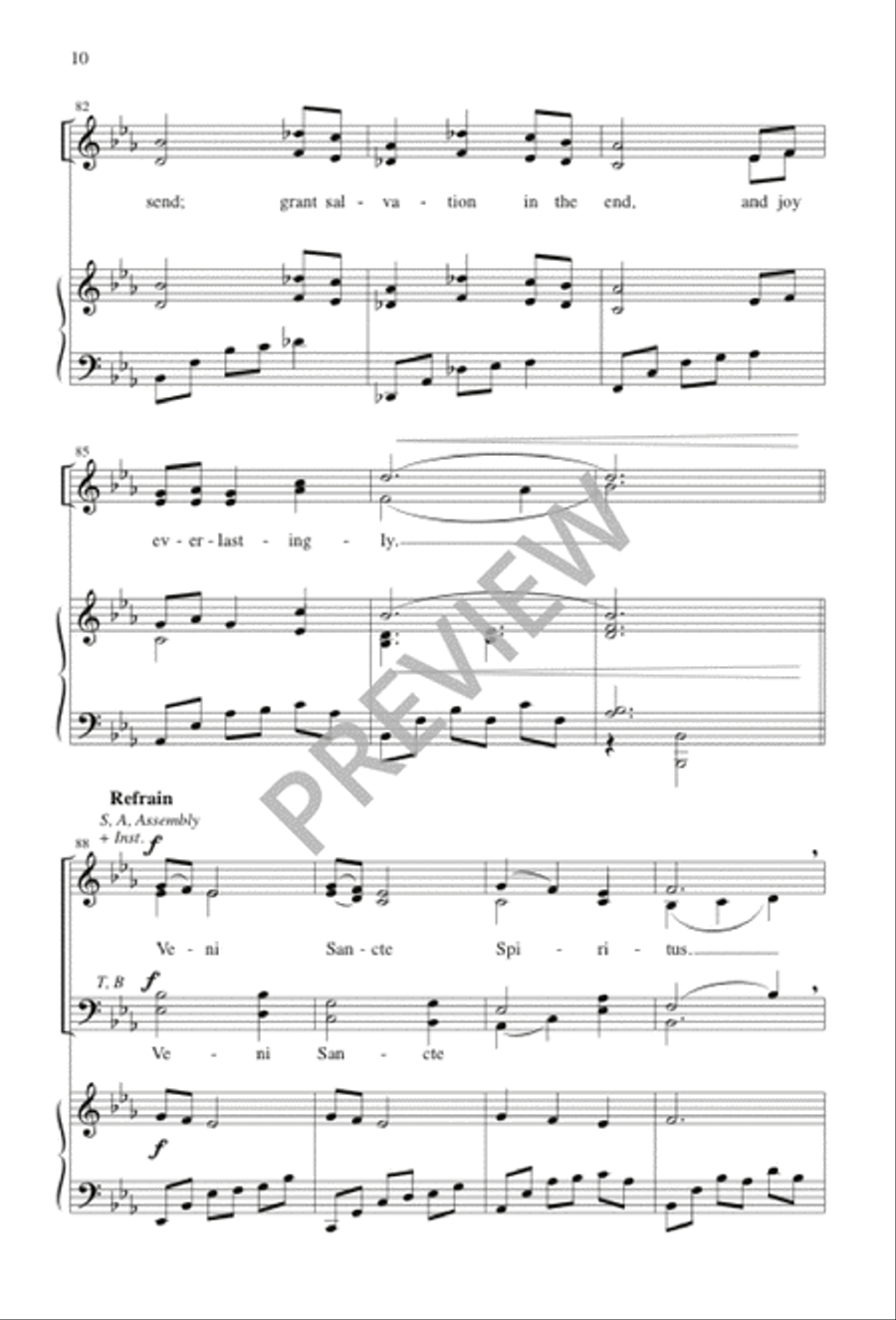 Come, O Holy Spirit, Come SA scores gallery preview page 11