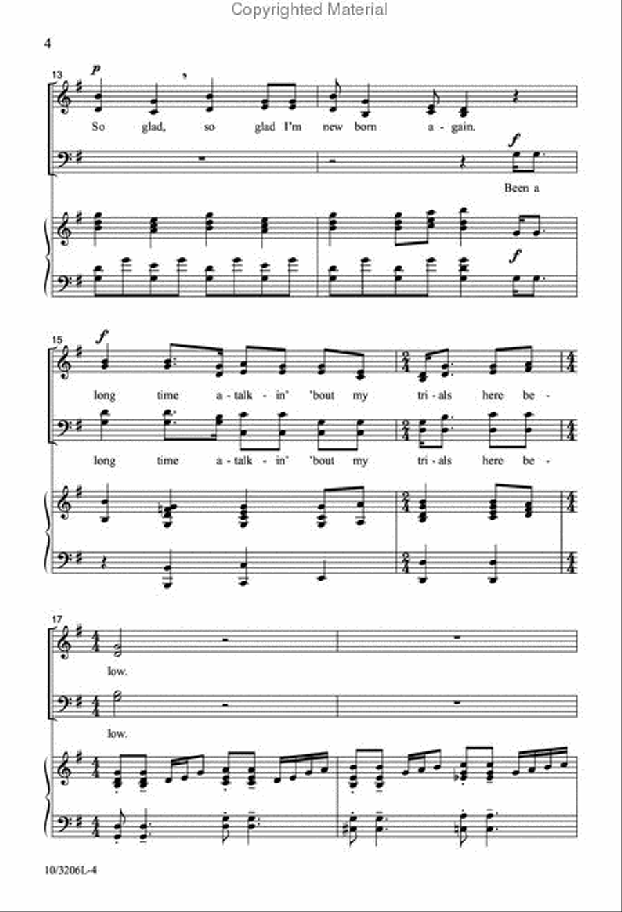 New Born Again 4-Part scores gallery preview page 4