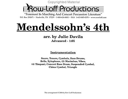 Mendelssohn's 4th image number null