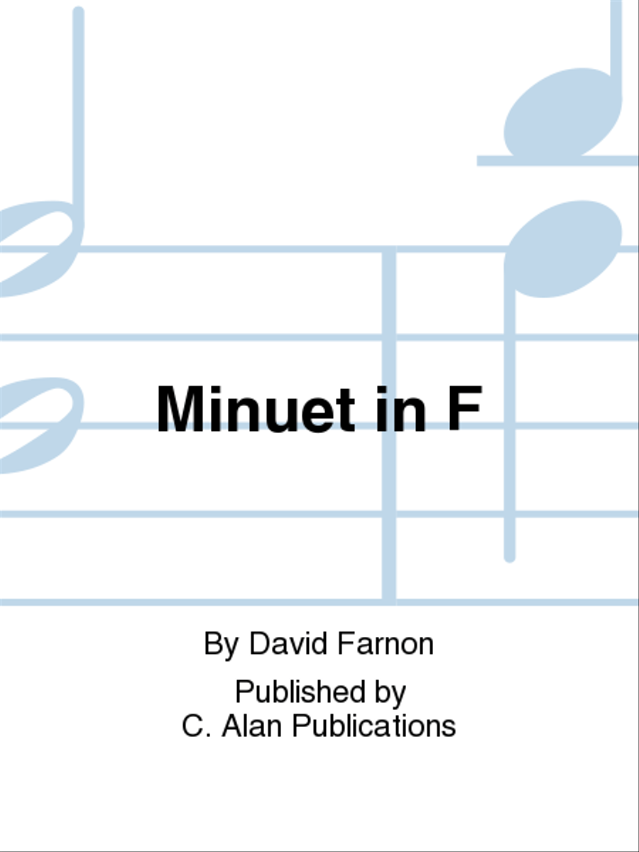 Minuet in F Minuet in F Saxophone Ensemble scores gallery preview page 1