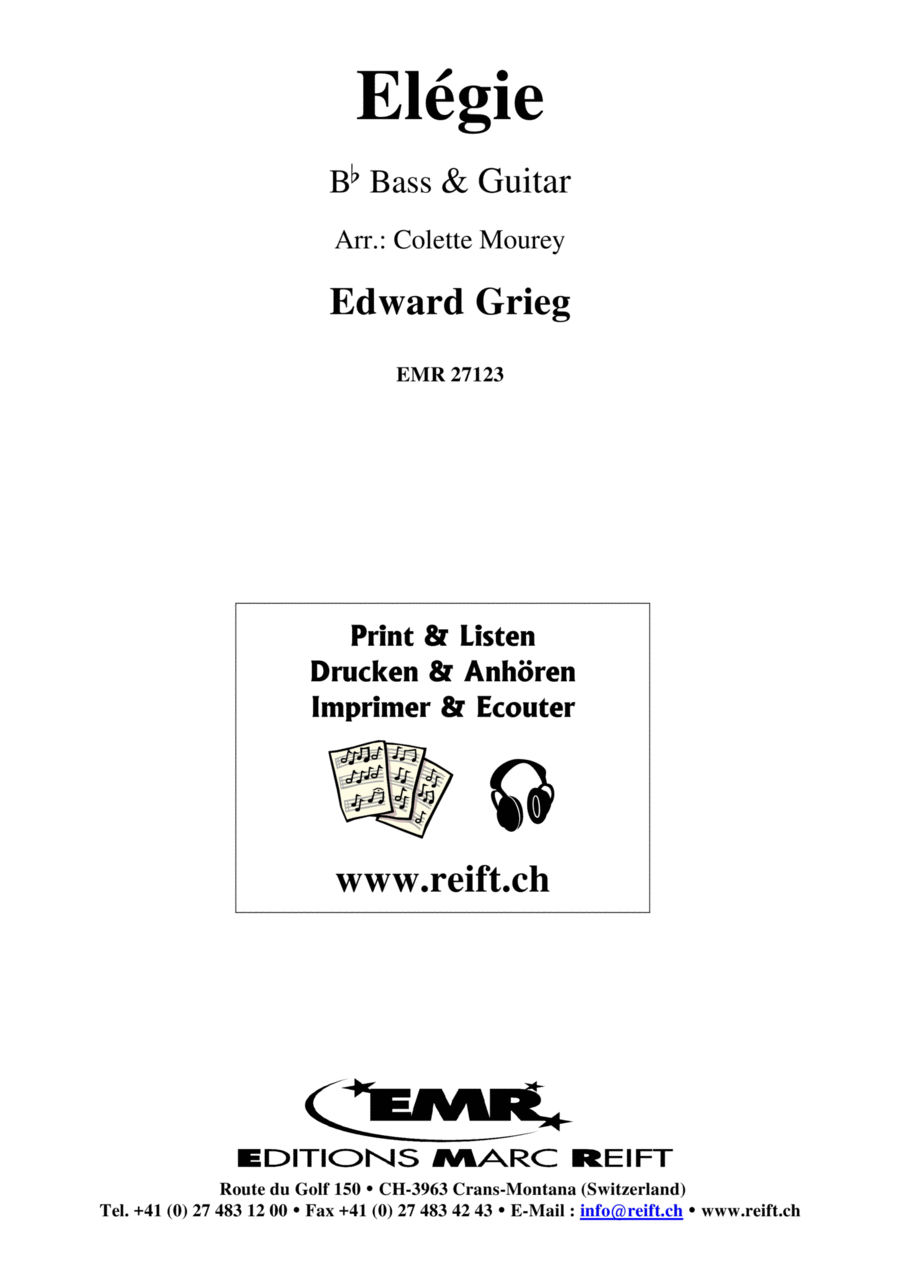 Elegie Guitar scores gallery preview page 1