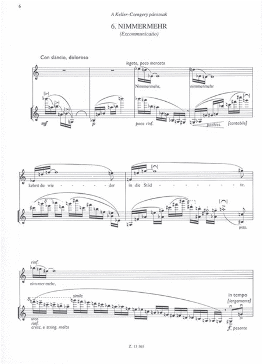 Kafka-Fragmente für Sopran und Violine op. 24 Voice Solo scores gallery preview page 3