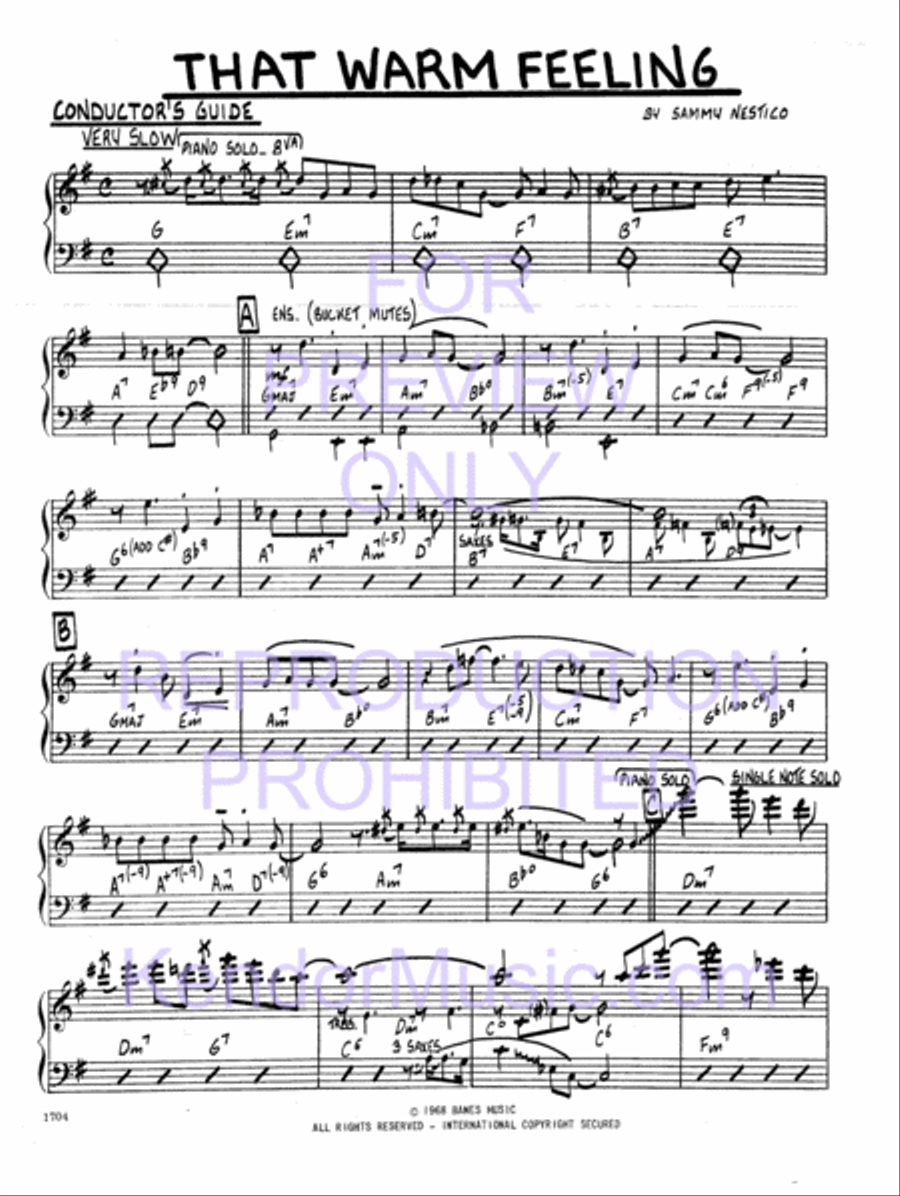 That Warm Feeling Jazz Ensemble scores gallery preview page 2
