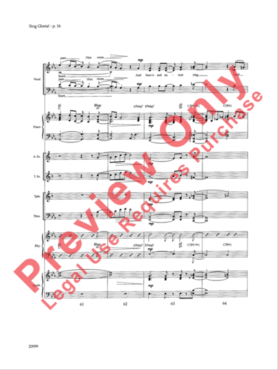 Sing Gloria! (A Song for Christmas) Choir scores gallery preview page 17