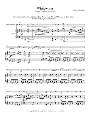 Whitewater for Bass Trombone and Piano