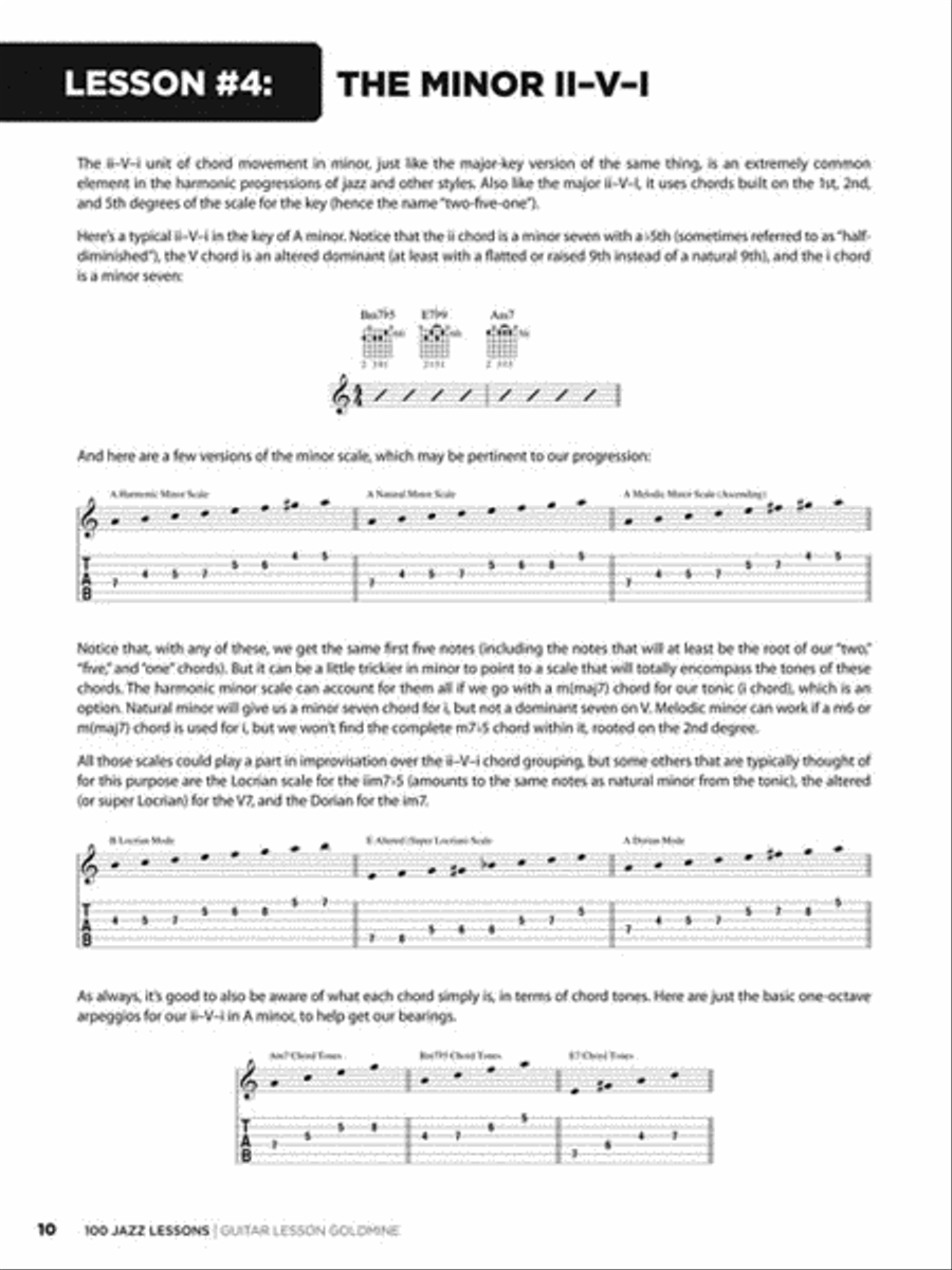 100 Jazz Lessons Electric Guitar scores gallery preview page 4