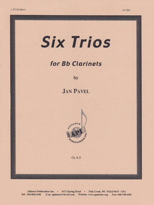 Six Trios For Bb Clarinets