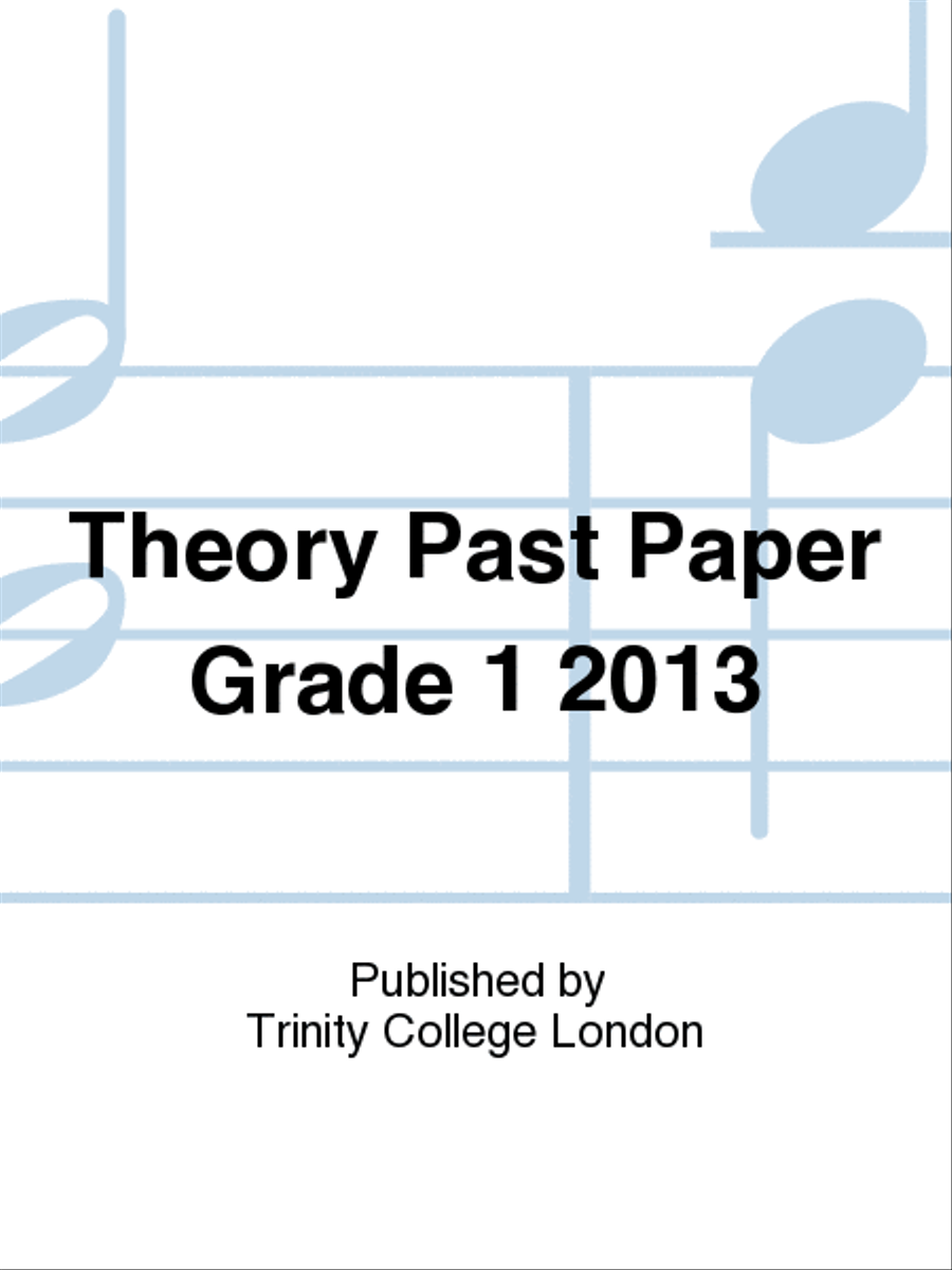 Theory Past Papers 2013: Grade 1 School and Community scores gallery preview page 1