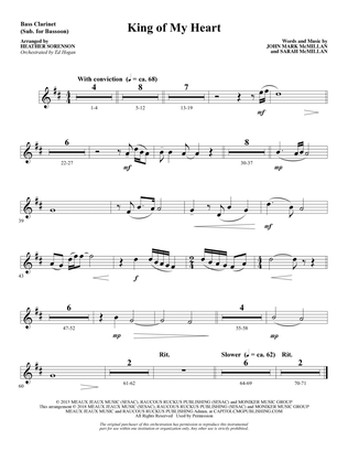 King of My Heart (arr. Heather Sorenson) - Bass Clarinet (sub. Bassoon)