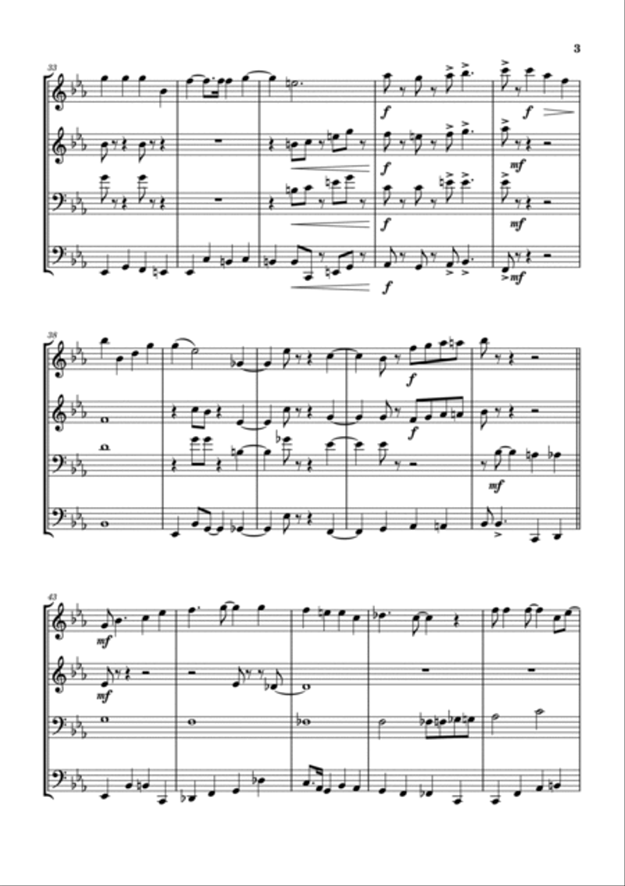 A Hand For Mrs. Claus Brass Ensemble scores gallery preview page 4