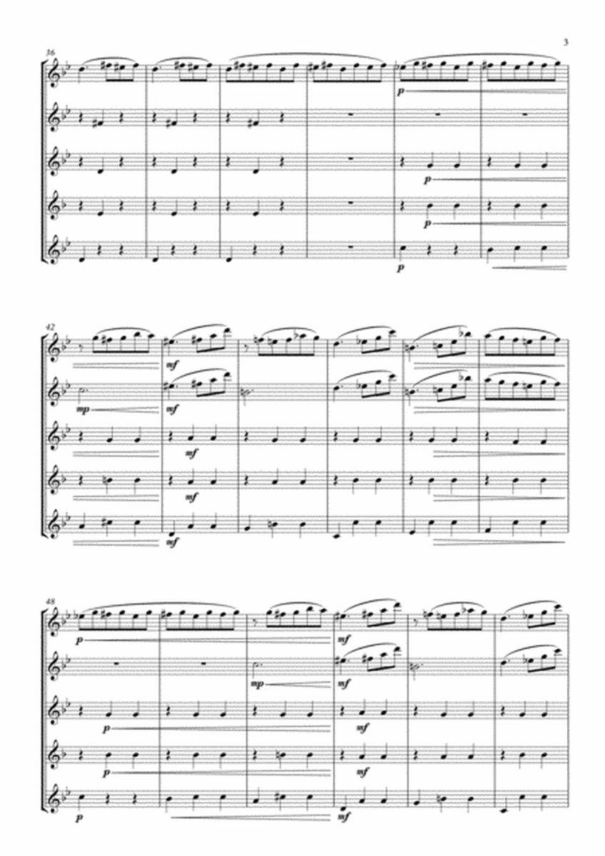 December arranged for Clarinet Quintet image number null