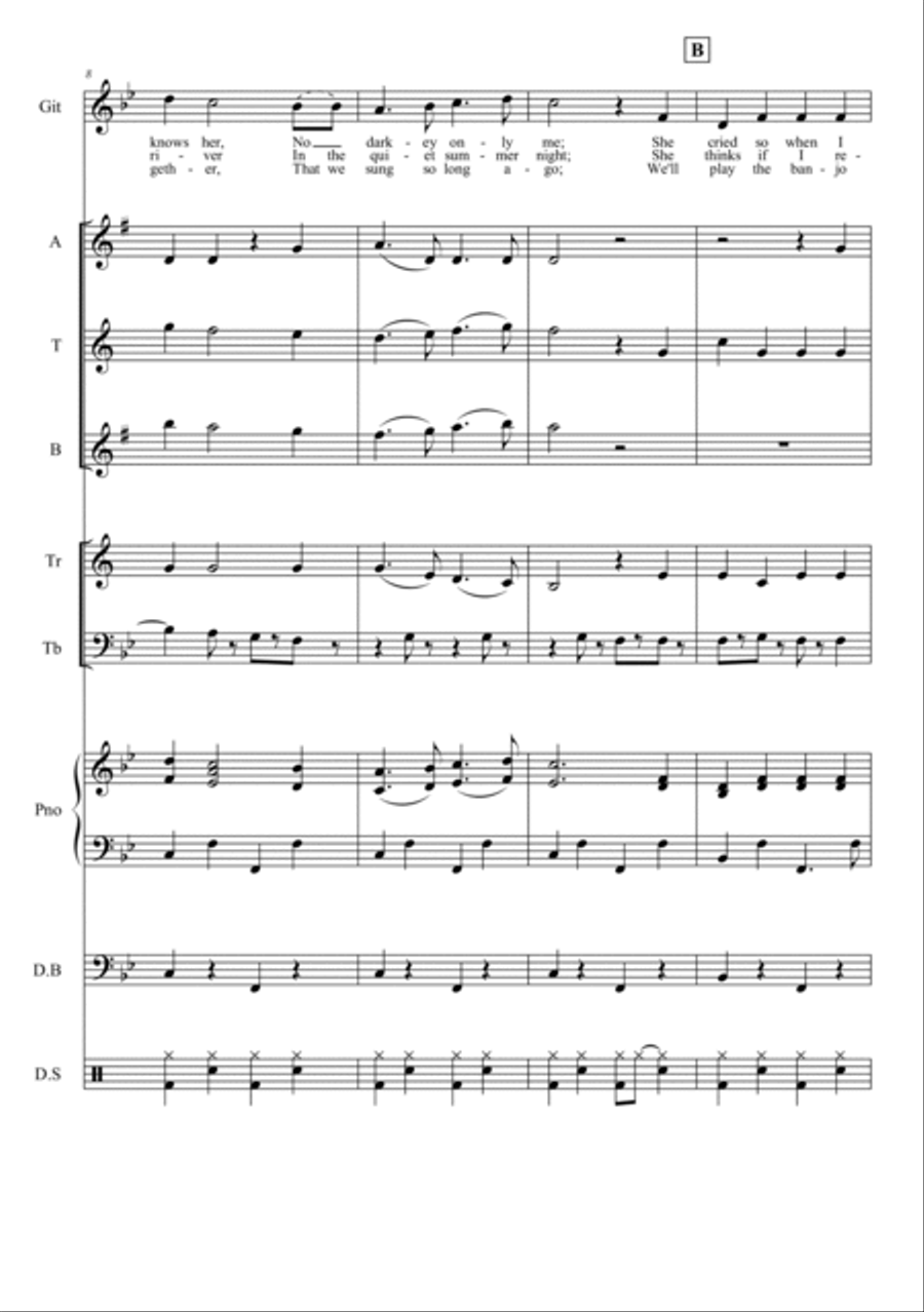 Yellow Rose of Texas Piano, Vocal, Guitar scores gallery preview page 3