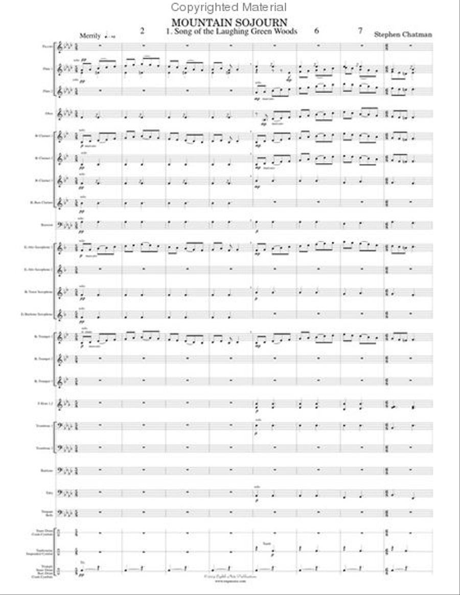 Mountain Sojourn Mountain Sojourn Concert Band scores gallery preview page 2