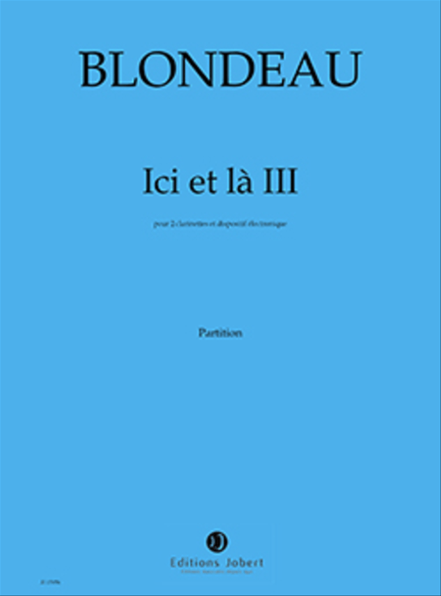 Ici Et La III Clarinet Duet scores gallery preview page 1