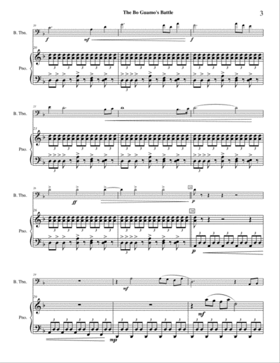 The Bo Guamo's Battle Trombone scores gallery preview page 4