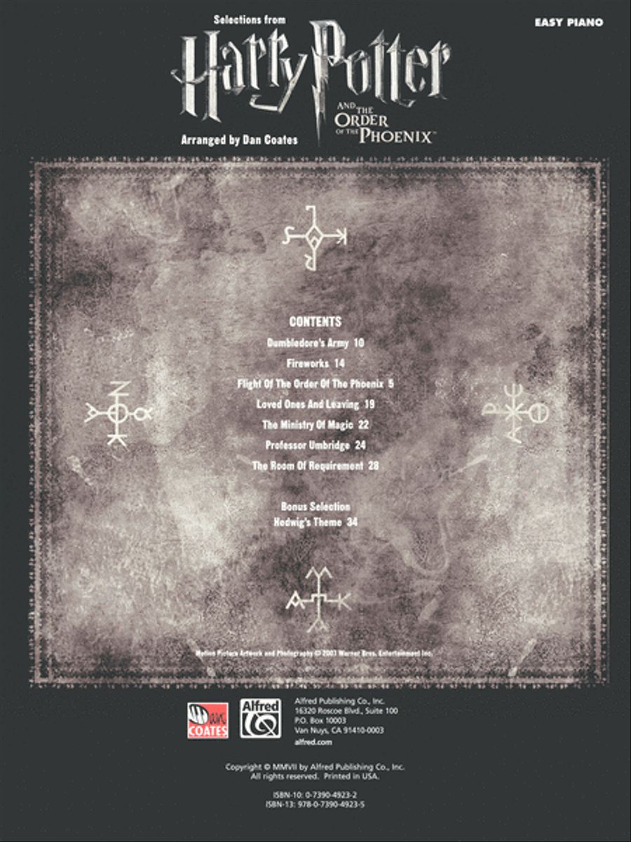 Selections from Harry Potter and The Order of the Phoenix Easy Piano scores gallery preview page 2