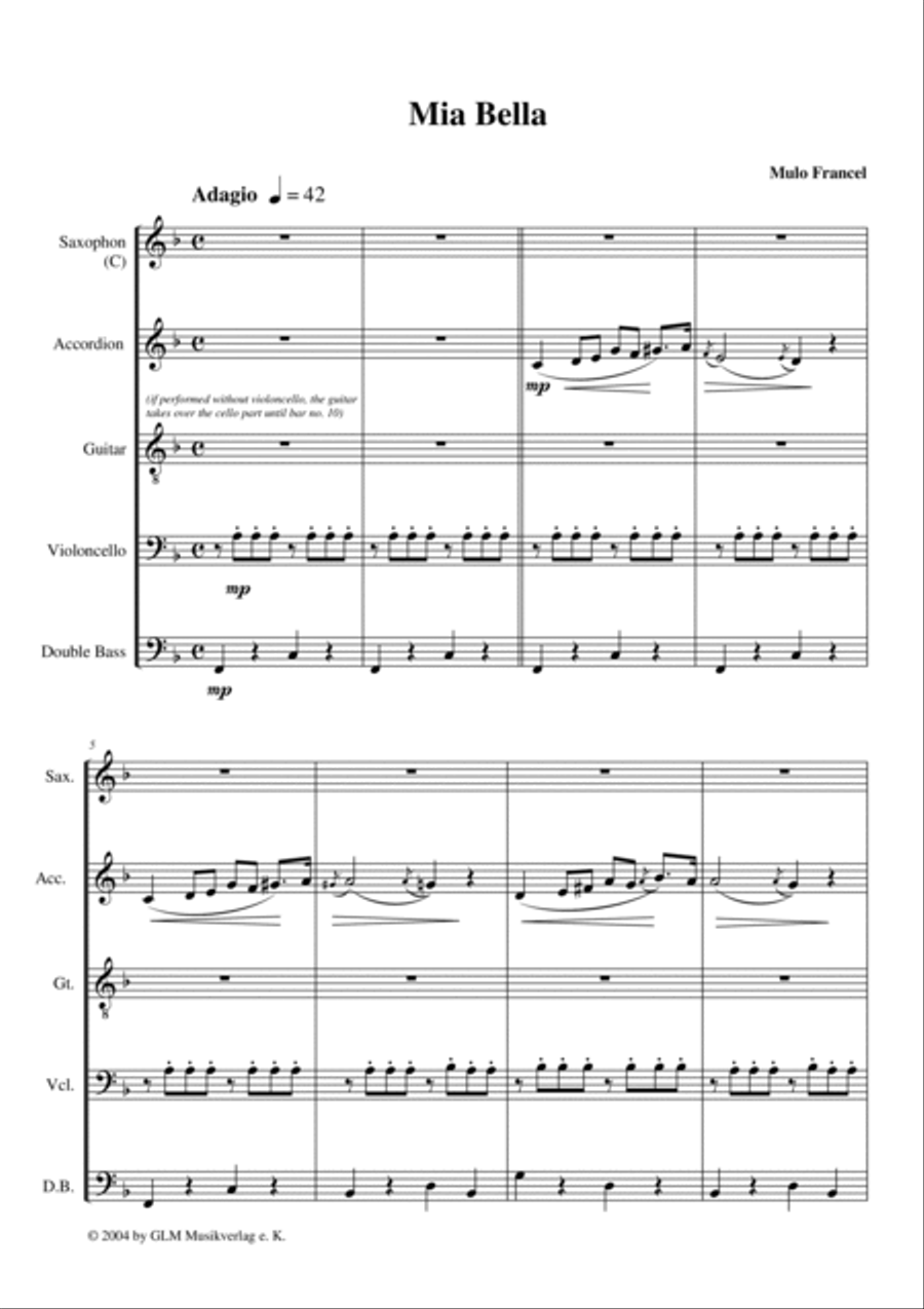 Mia Bella Clarinet scores gallery preview page 3