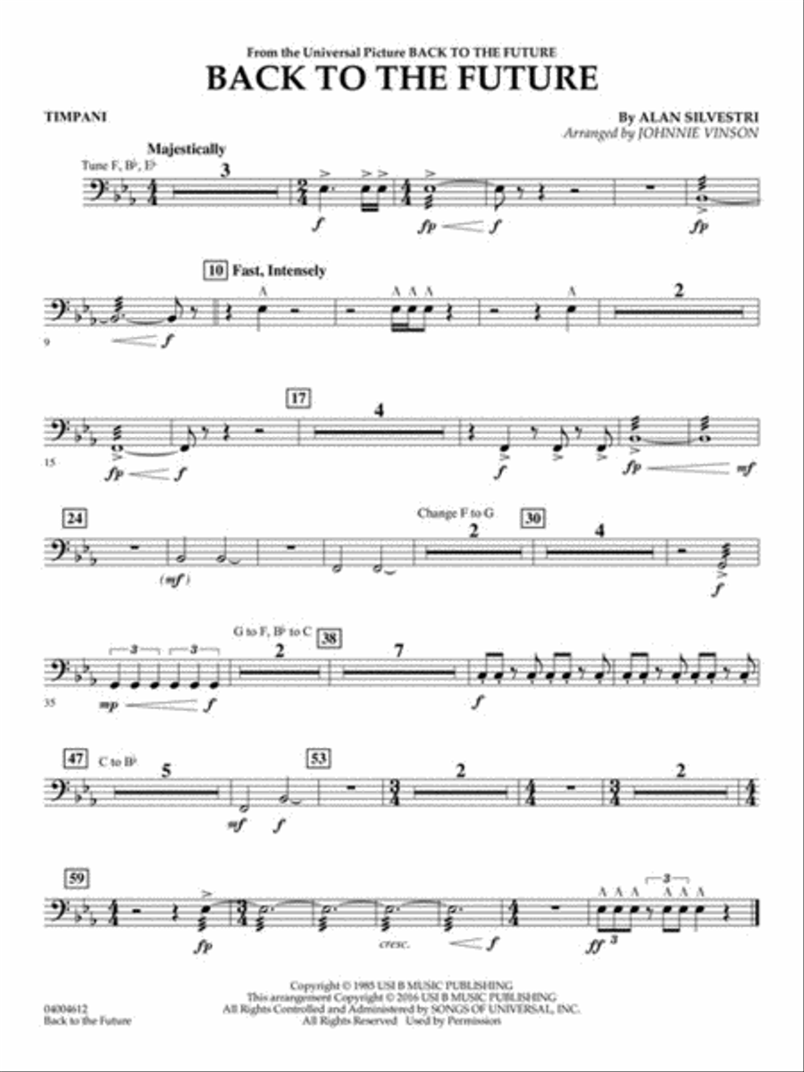 Back to the Future (Main Theme) Concert Band scores gallery preview page 20