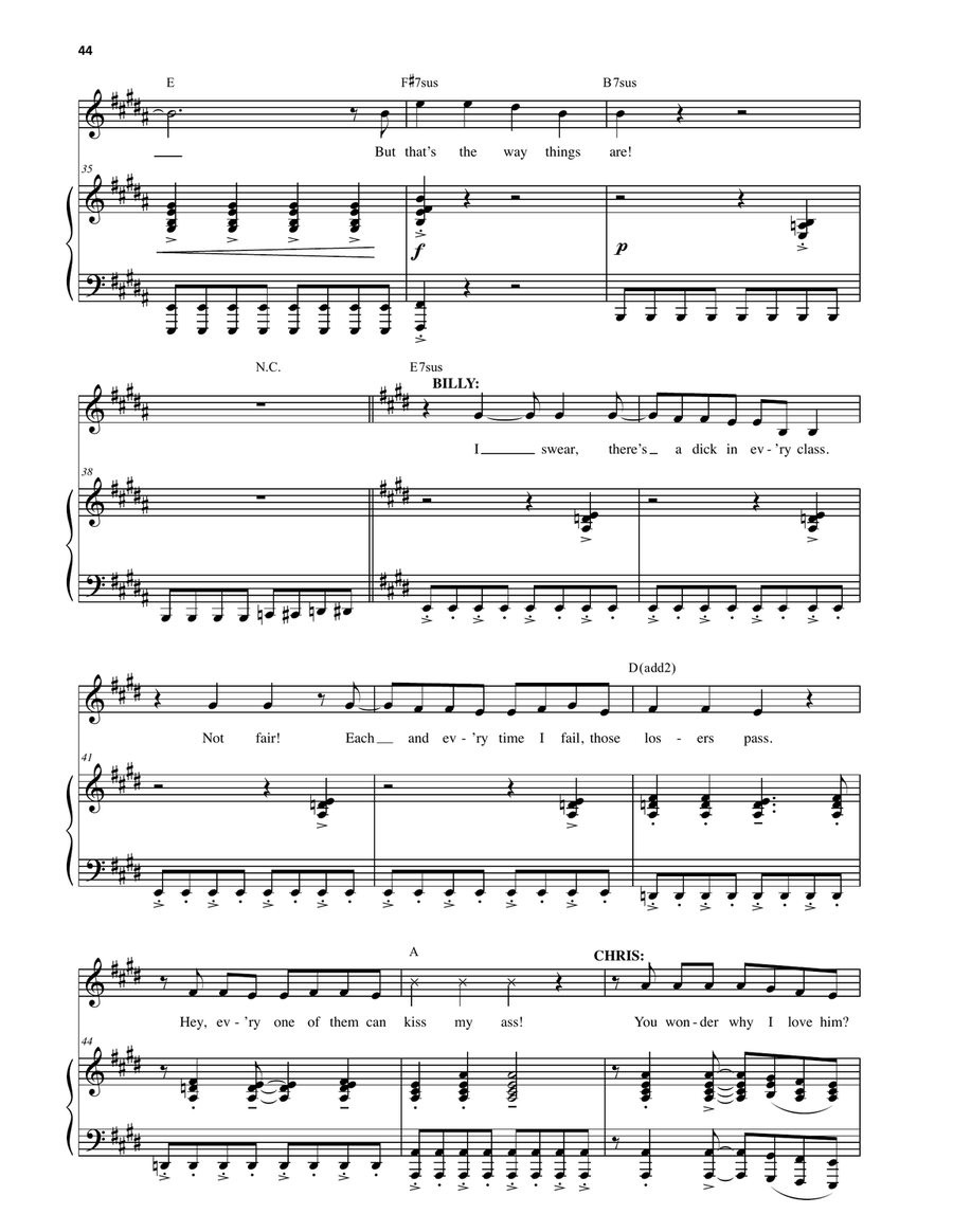 The World According To Chris (from Carrie The Musical) Piano, Vocal scores gallery preview page 4