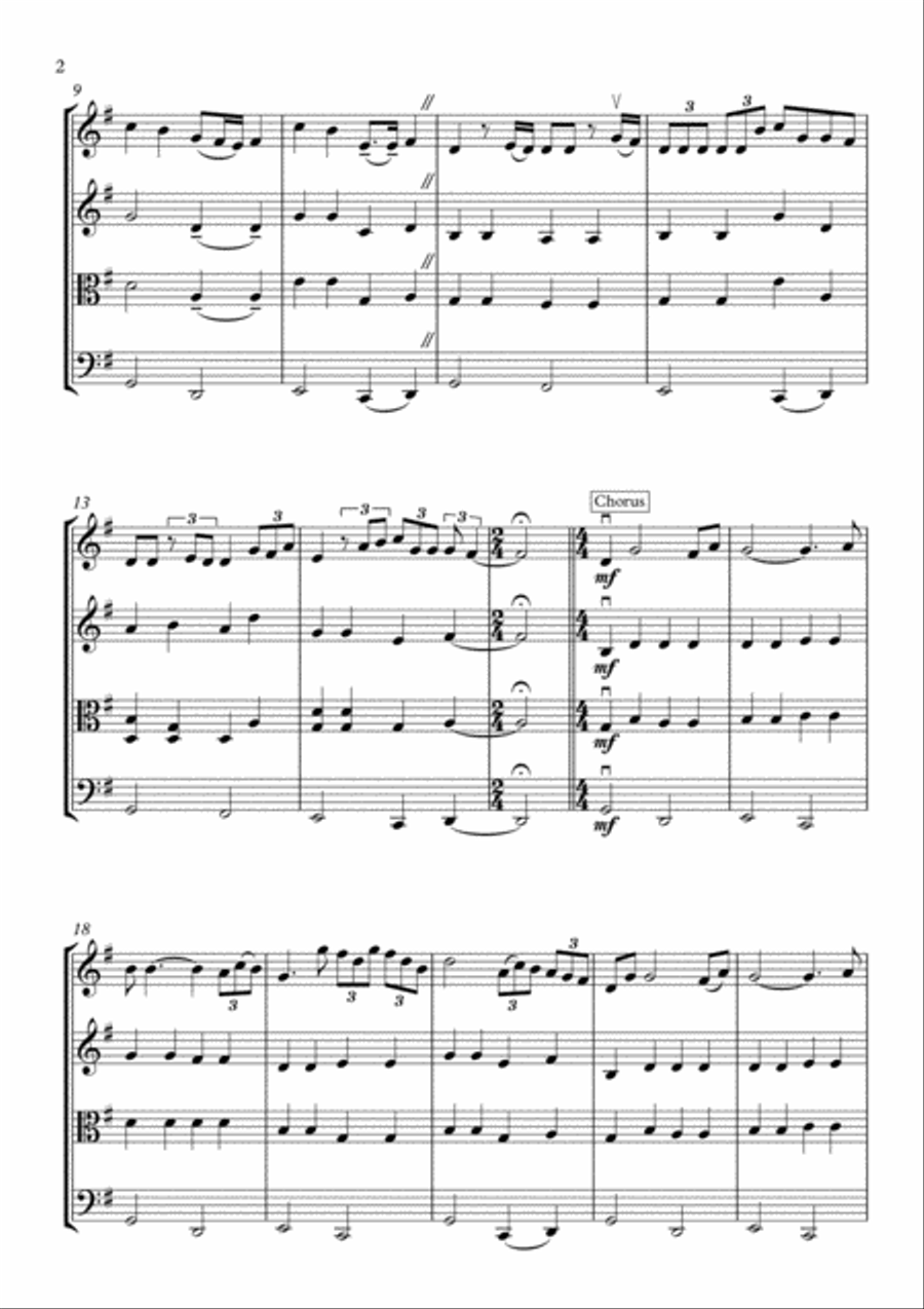 Time To Say Goodbye String Quartet scores gallery preview page 3