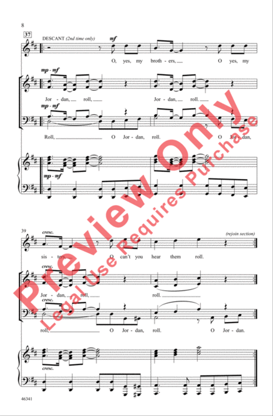 Roll, Jordan, Roll Roll, Jordan, Roll 4-Part scores gallery preview page 8