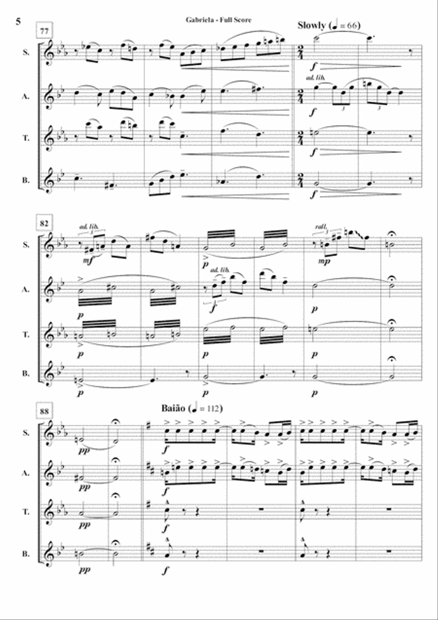 Gabriela Woodwind Quartet scores gallery preview page 6