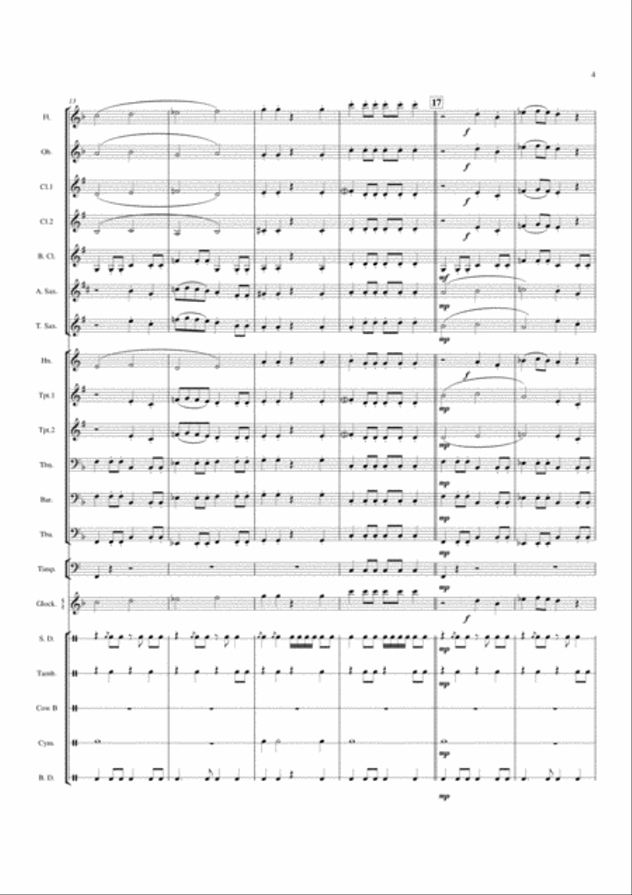 Ricochet Rock - Score Ricochet Rock - Score Concert Band scores gallery preview page 5