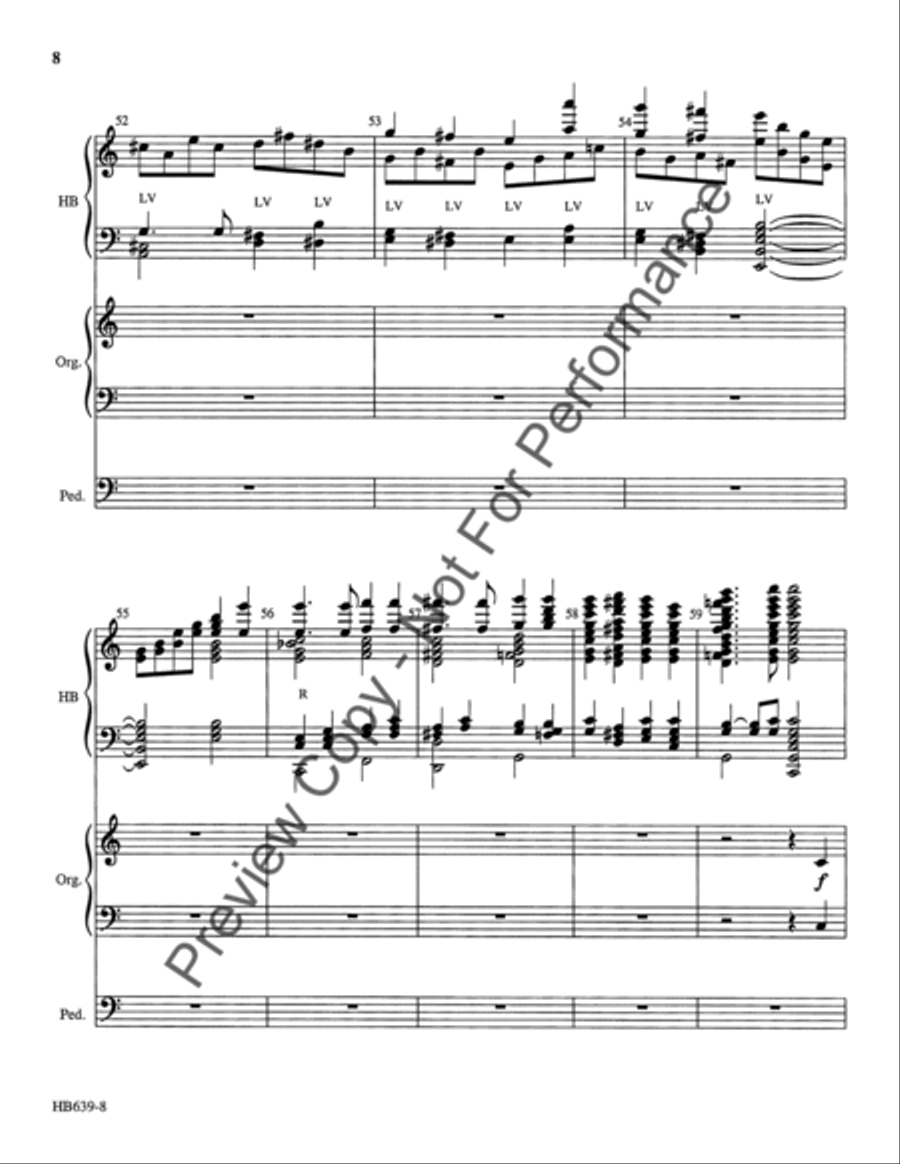 Strong to Save - organ and handbell score Handbell Choir scores gallery preview page 9