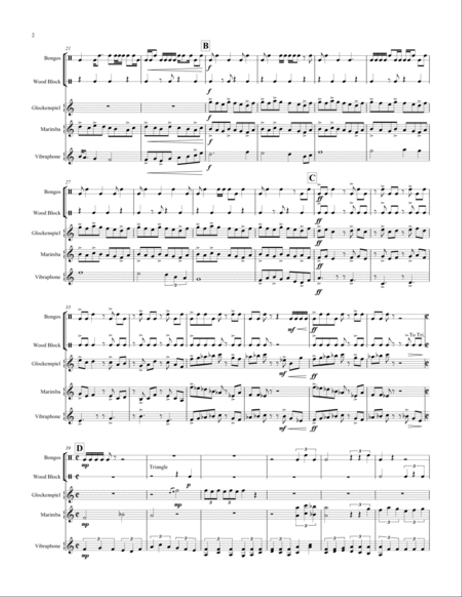 Kaleidoscope Percussion Ensemble scores gallery preview page 2